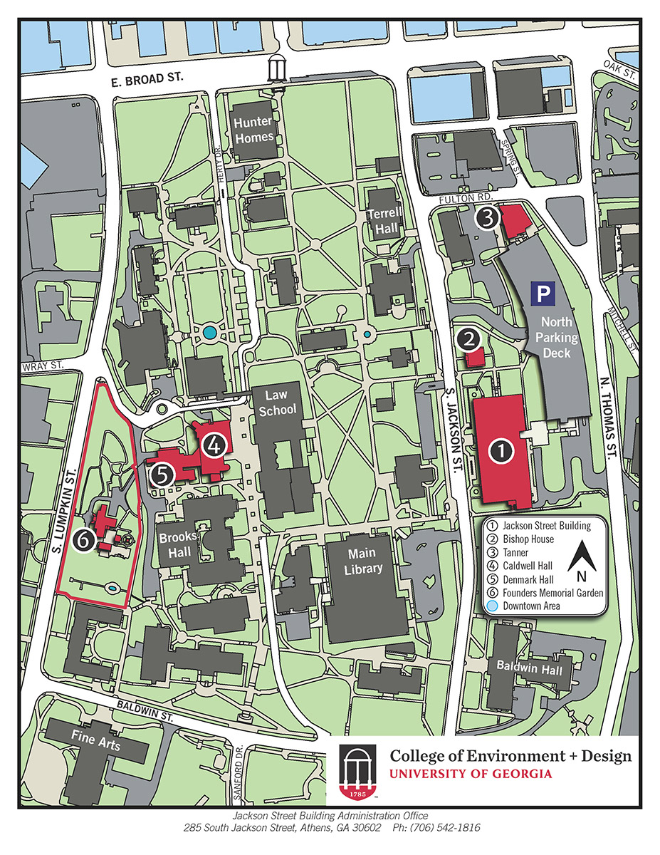 University Of Georgia Campus Map States Map Of The Us 5370